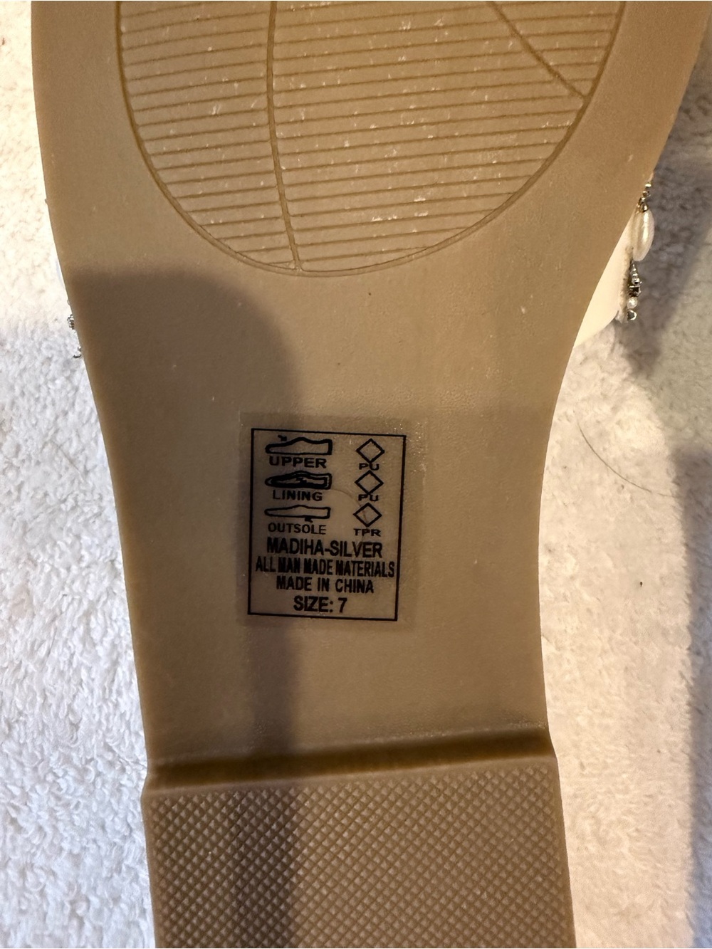 Azalea Wang Madiha Embellished Slide Sandals in silver. - Picture 6 of 7